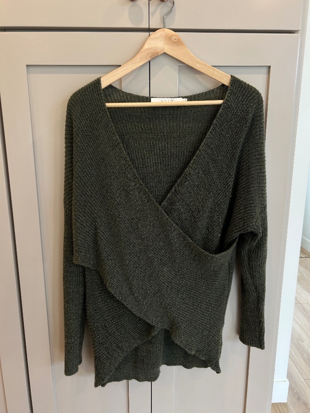 ASTR Green Wrap Sweater